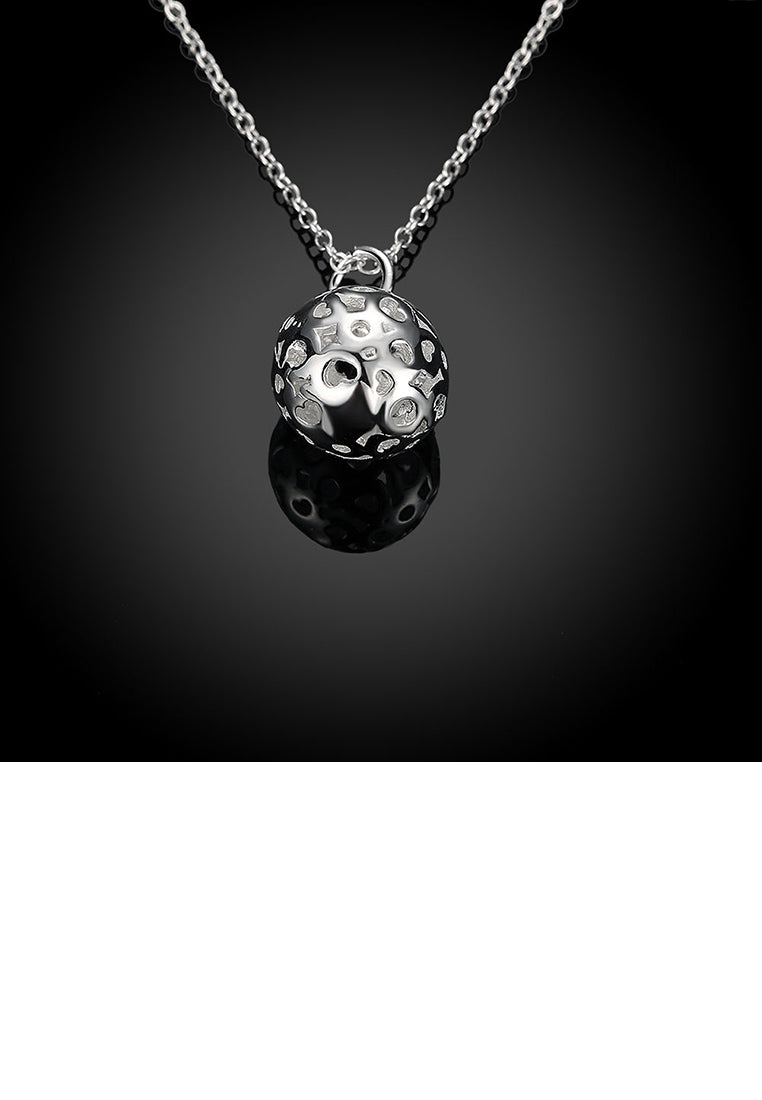 Simple and Fashion Hollow Sphere Pendant with Necklace