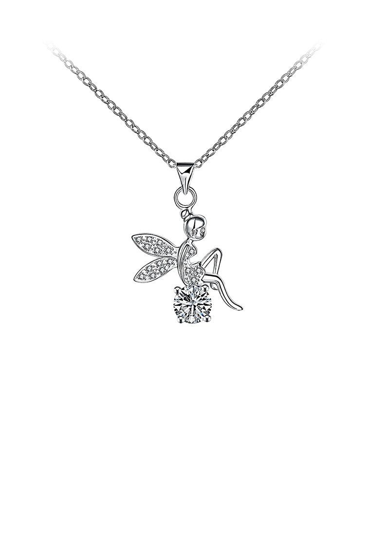 Fashion Cute Angel Pendant with Cubic Zircon and Necklace