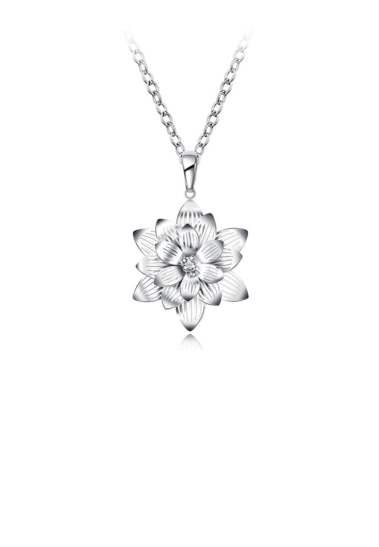 Elegant and Beautiful Lotus Pendant with Necklace