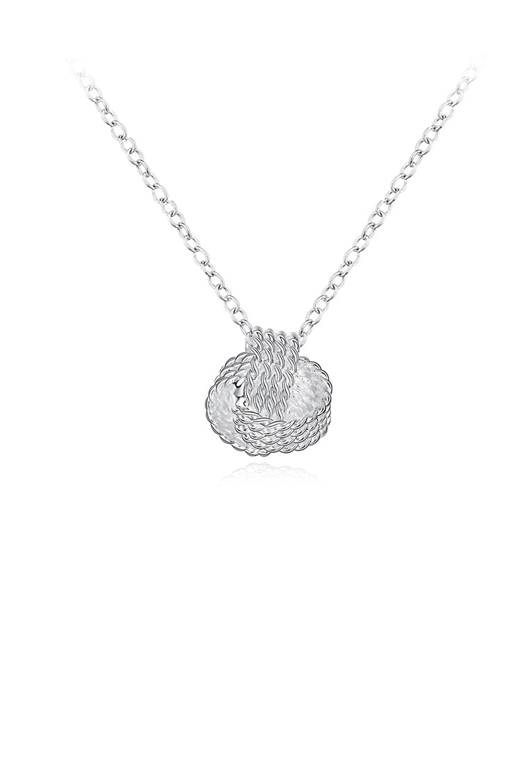 Creative Twisted Rope Pendant with Necklace