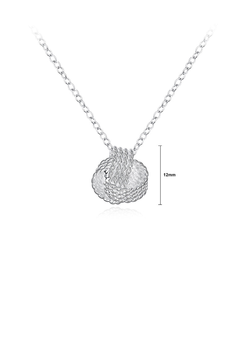 Creative Twisted Rope Pendant with Necklace