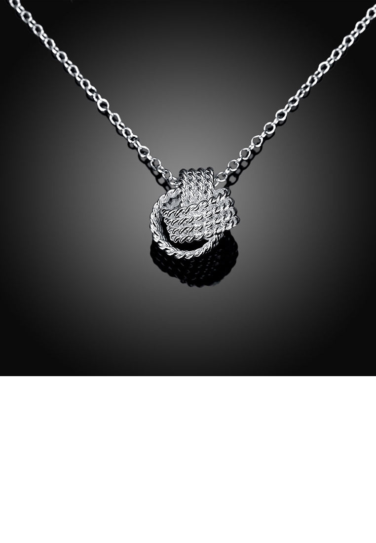 Creative Twisted Rope Pendant with Necklace