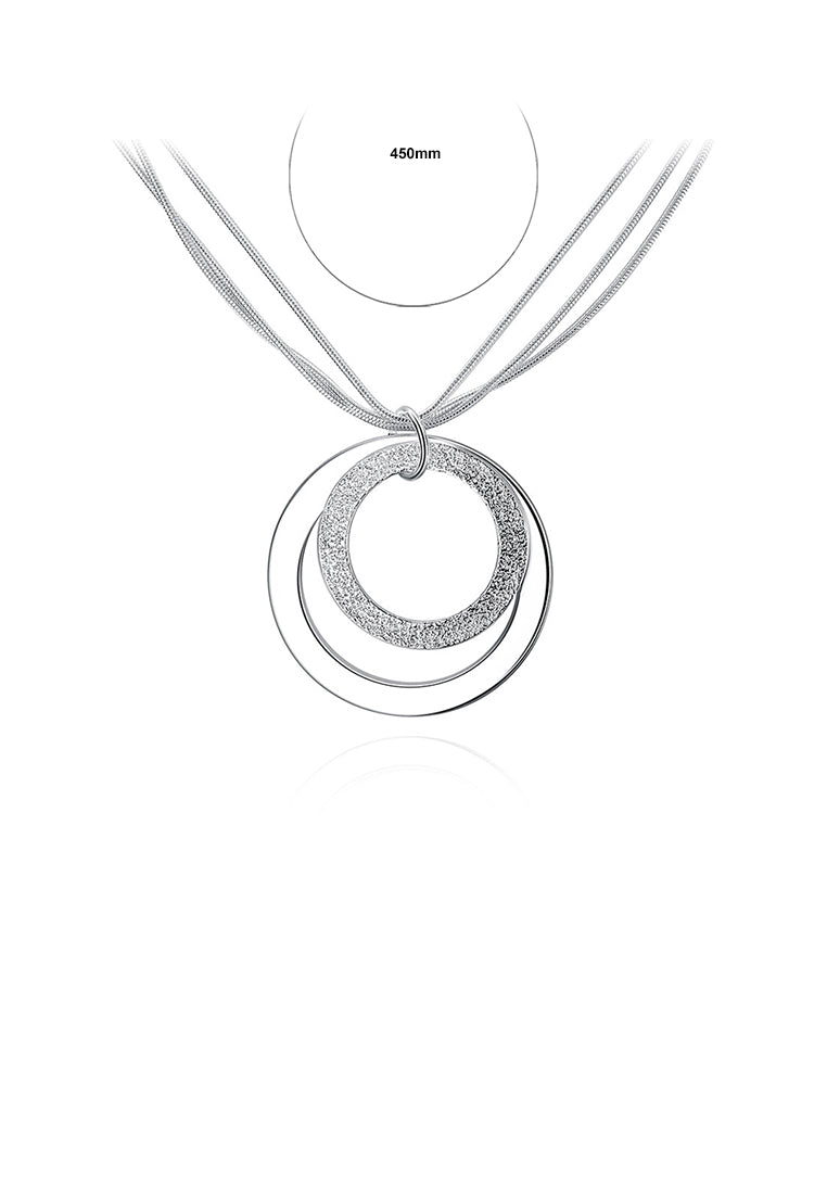 Simple Round Pendant with Necklace