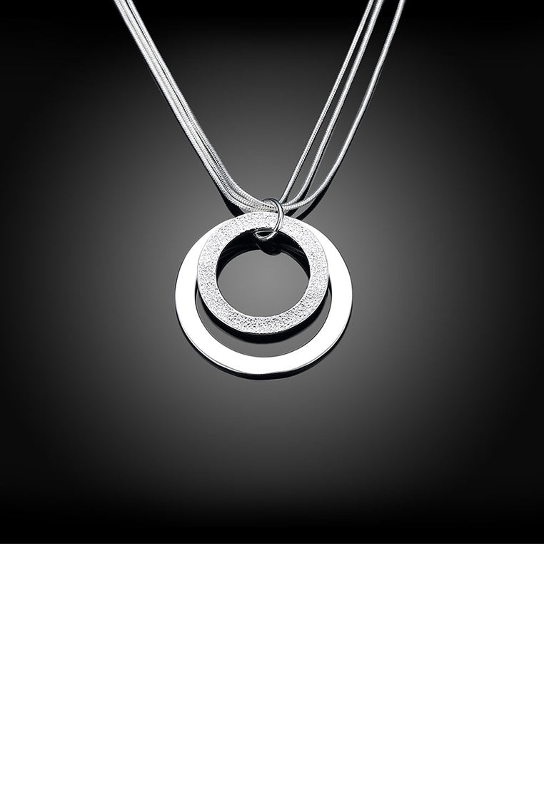 Simple Round Pendant with Necklace