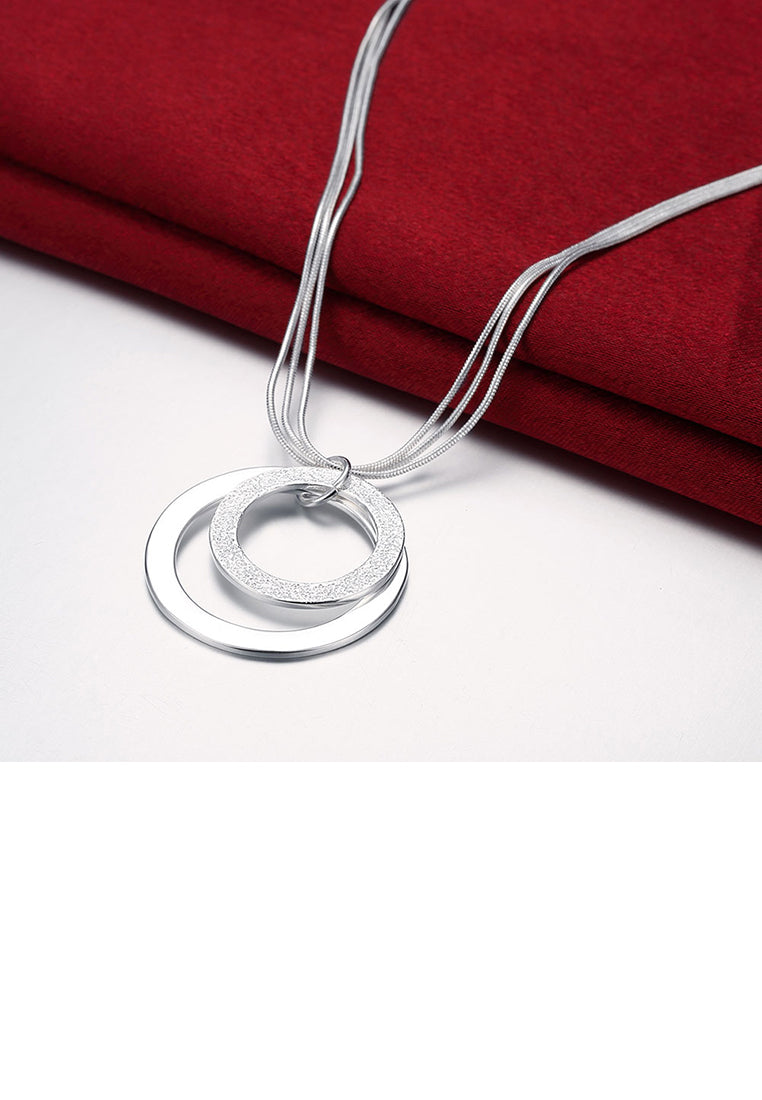 Simple Round Pendant with Necklace