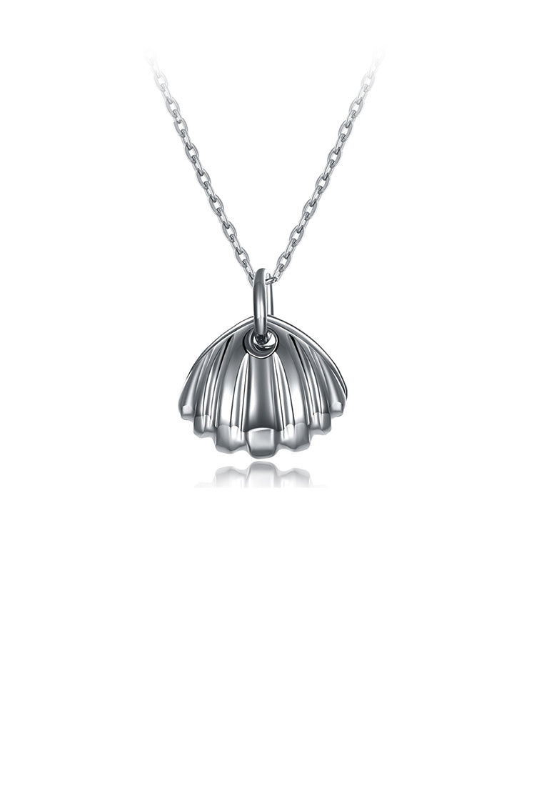 925 Sterling Silver Fashion Simple Shell Bell Pendant with Necklace