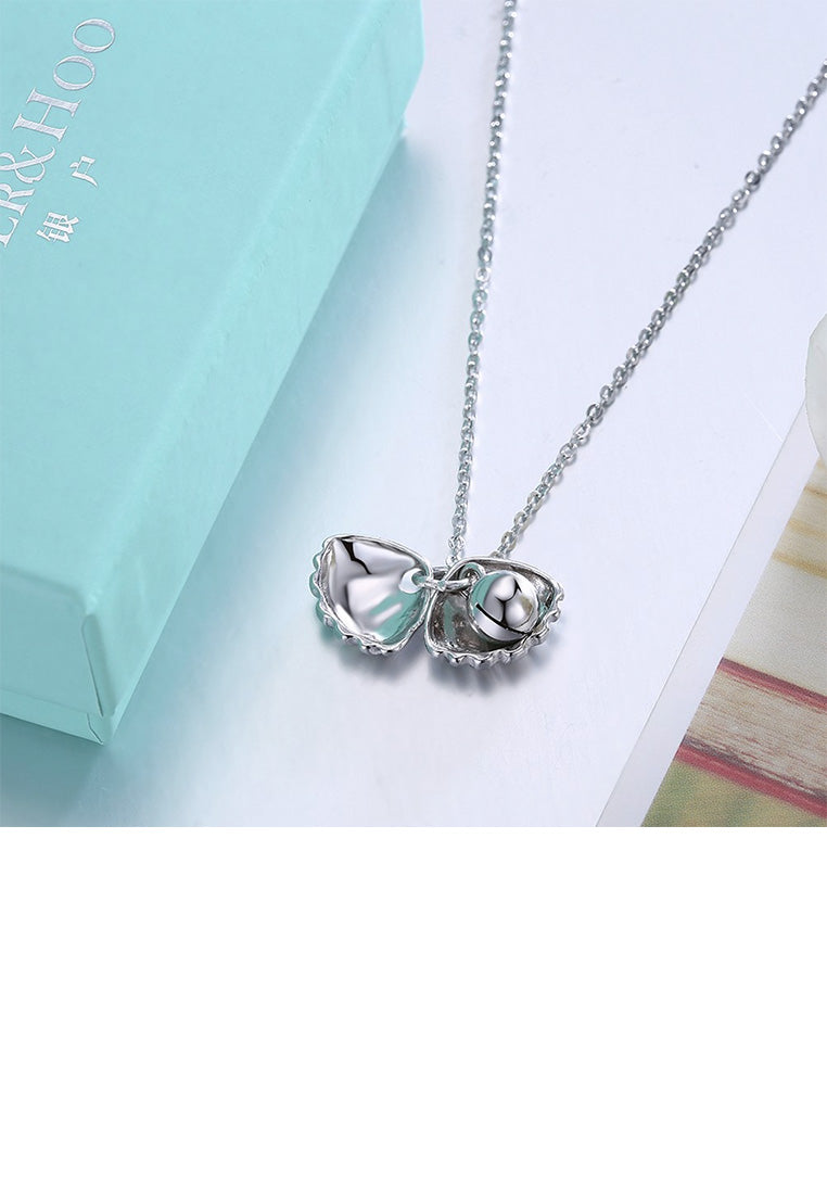 925 Sterling Silver Fashion Simple Shell Bell Pendant with Necklace