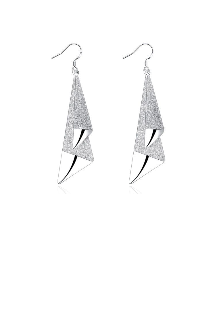 Fashion Bright Geometric Triangle Earrings