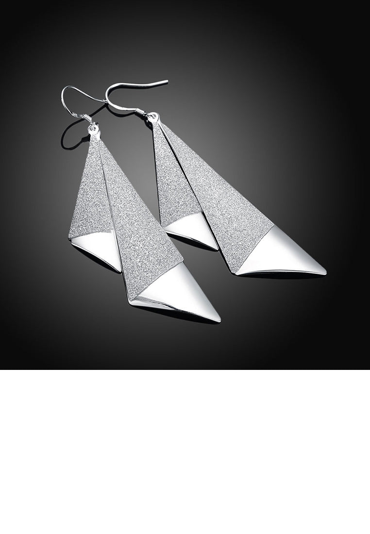 Fashion Bright Geometric Triangle Earrings