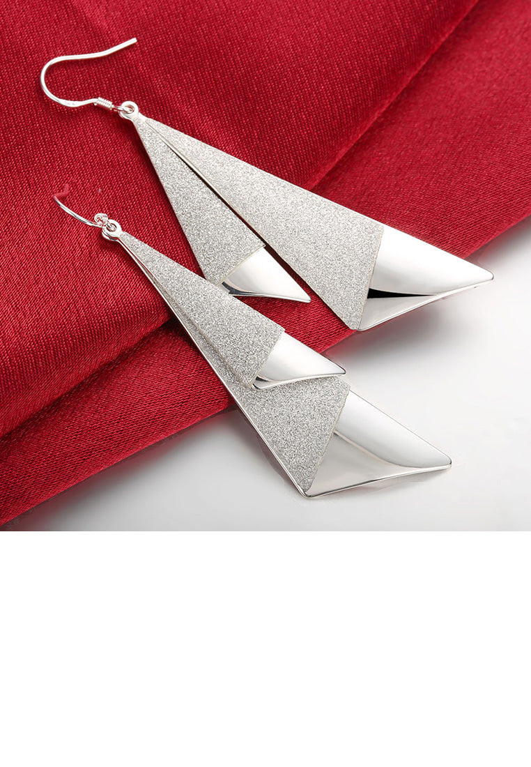 Fashion Bright Geometric Triangle Earrings