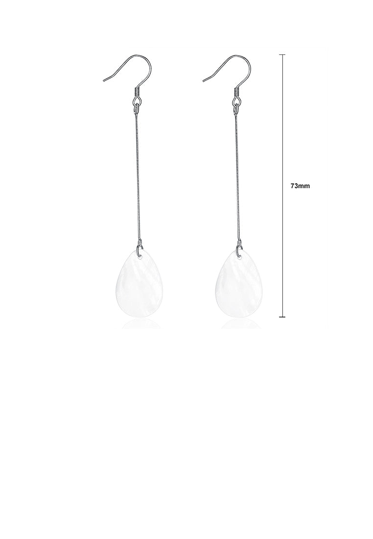 925 Sterling Silver Simple Long Earrings