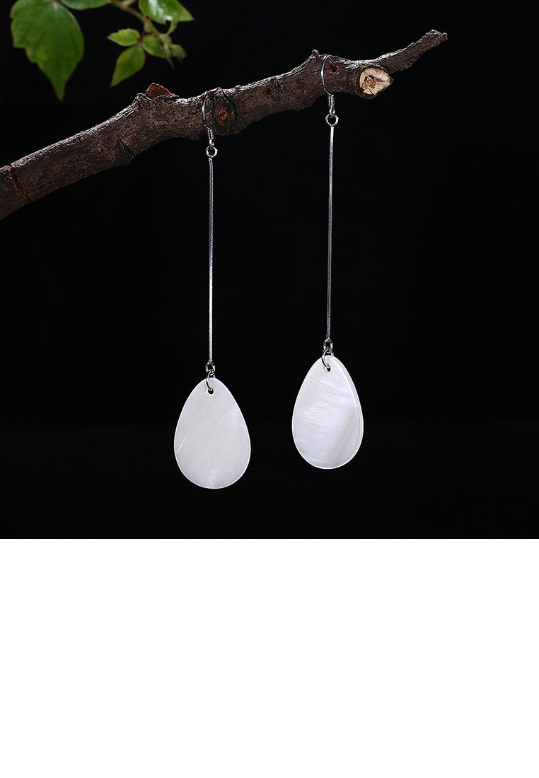 925 Sterling Silver Simple Long Earrings