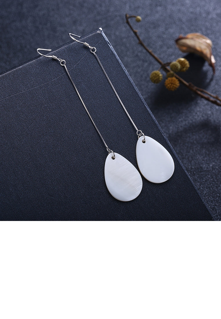 925 Sterling Silver Simple Long Earrings