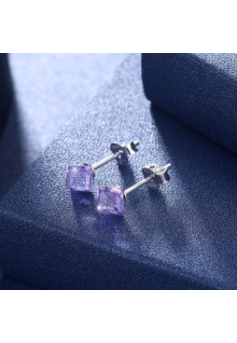 925 Sterling Silve Elegant Noble Romantic Sweet Fantasy Butterfly Earrings with Light Blue Austrian Element Crystal