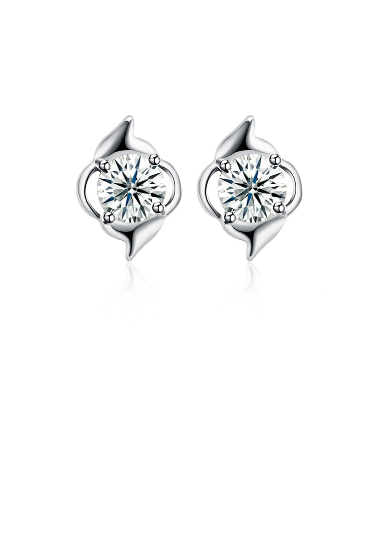 925 Sterling Silver Simple Delicate Mini Cubic Zircon Ear Studs and Earrings
