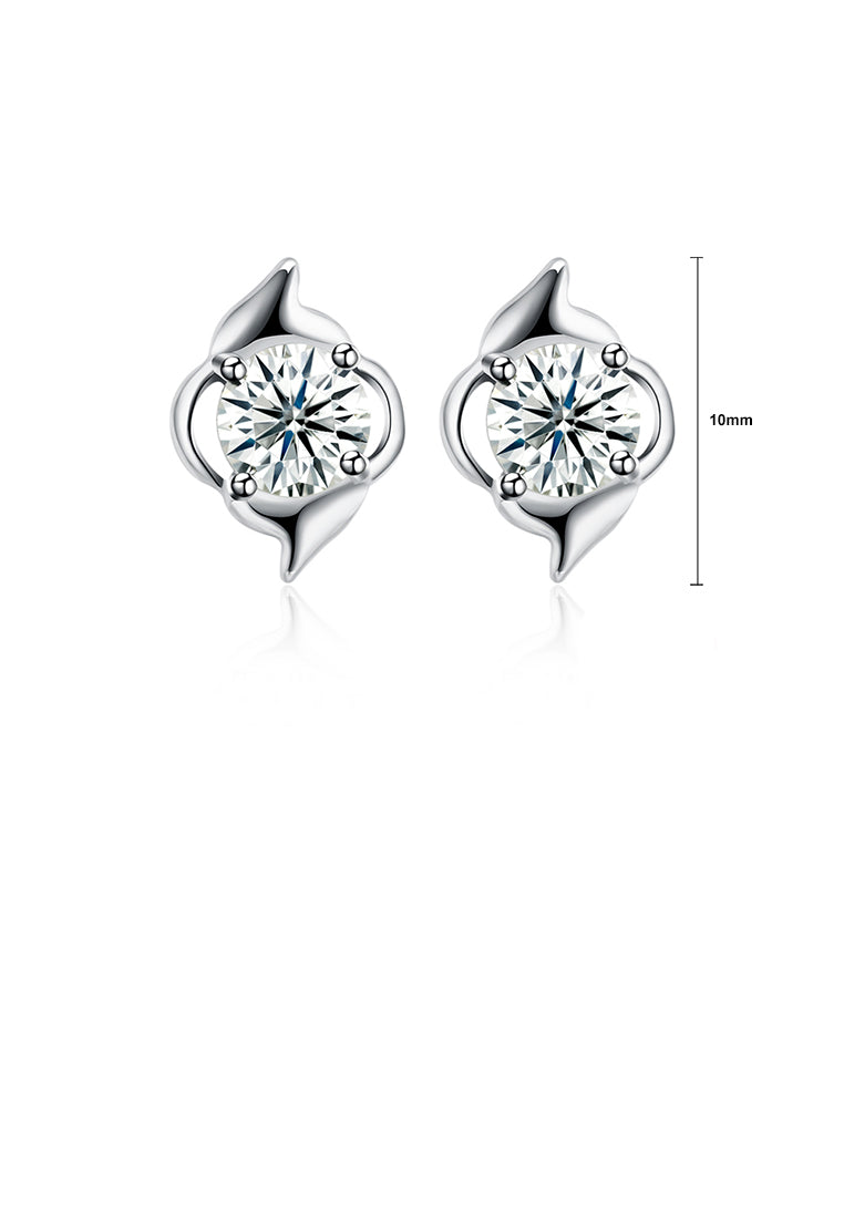 925 Sterling Silver Simple Delicate Mini Cubic Zircon Ear Studs and Earrings