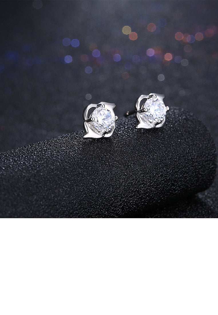925 Sterling Silver Simple Delicate Mini Cubic Zircon Ear Studs and Earrings