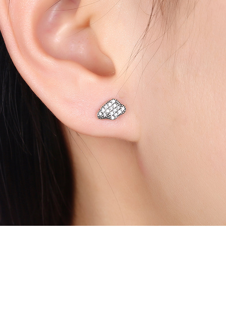 925 Sterling Silver Umbrella Cloud Earrings with Austrian Element Crystal