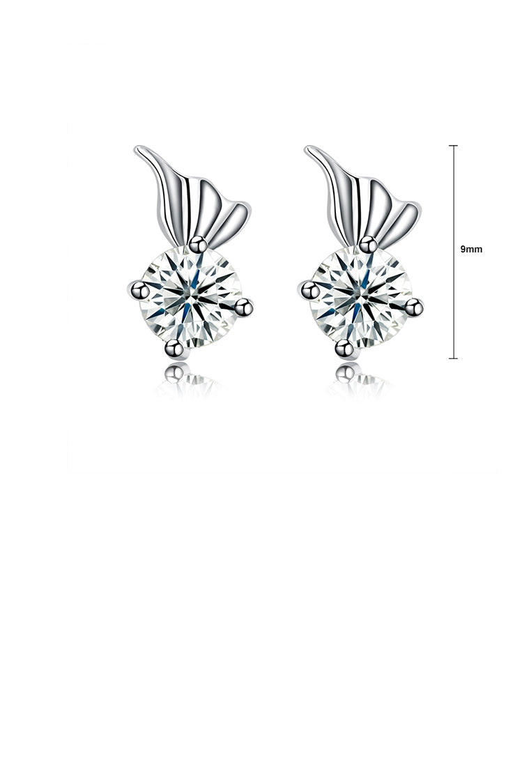 925 Sterling Silver 925 Sterling Silver Romantic Elegant Exquisit Butterfly Wing Earrings and Ear Studs with Cubic Zircon