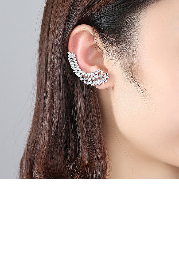 Fashion and Elegant Angel Wings Cubic Zirconia Stud Earrings - Luxurious Look