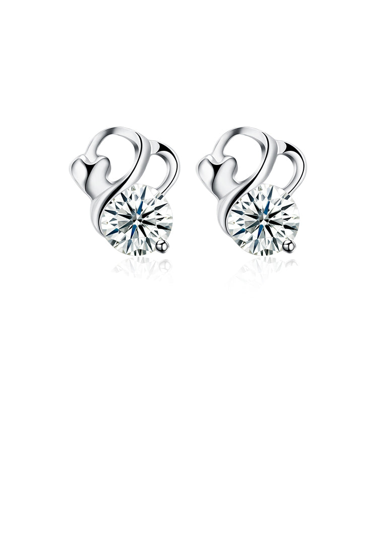 925 Sterling Silver Simple Elegant Exquisit Fashion Earrings and Ear Studs with Cubic Zircon