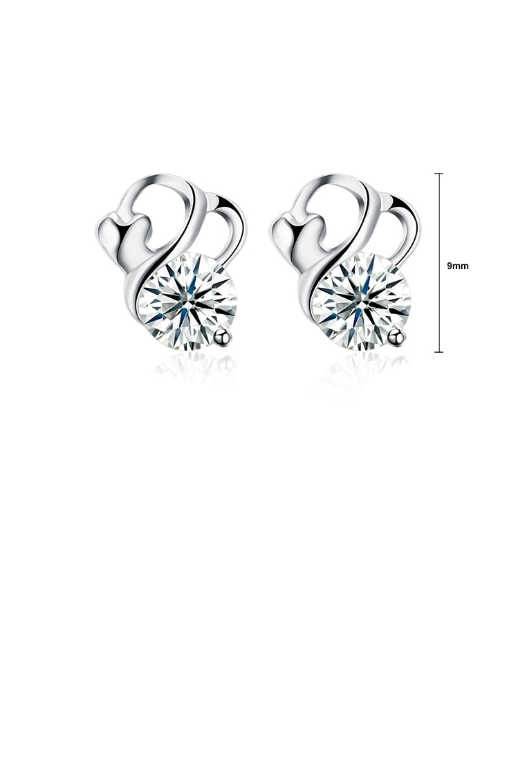 925 Sterling Silver Simple Elegant Exquisit Fashion Earrings and Ear Studs with Cubic Zircon