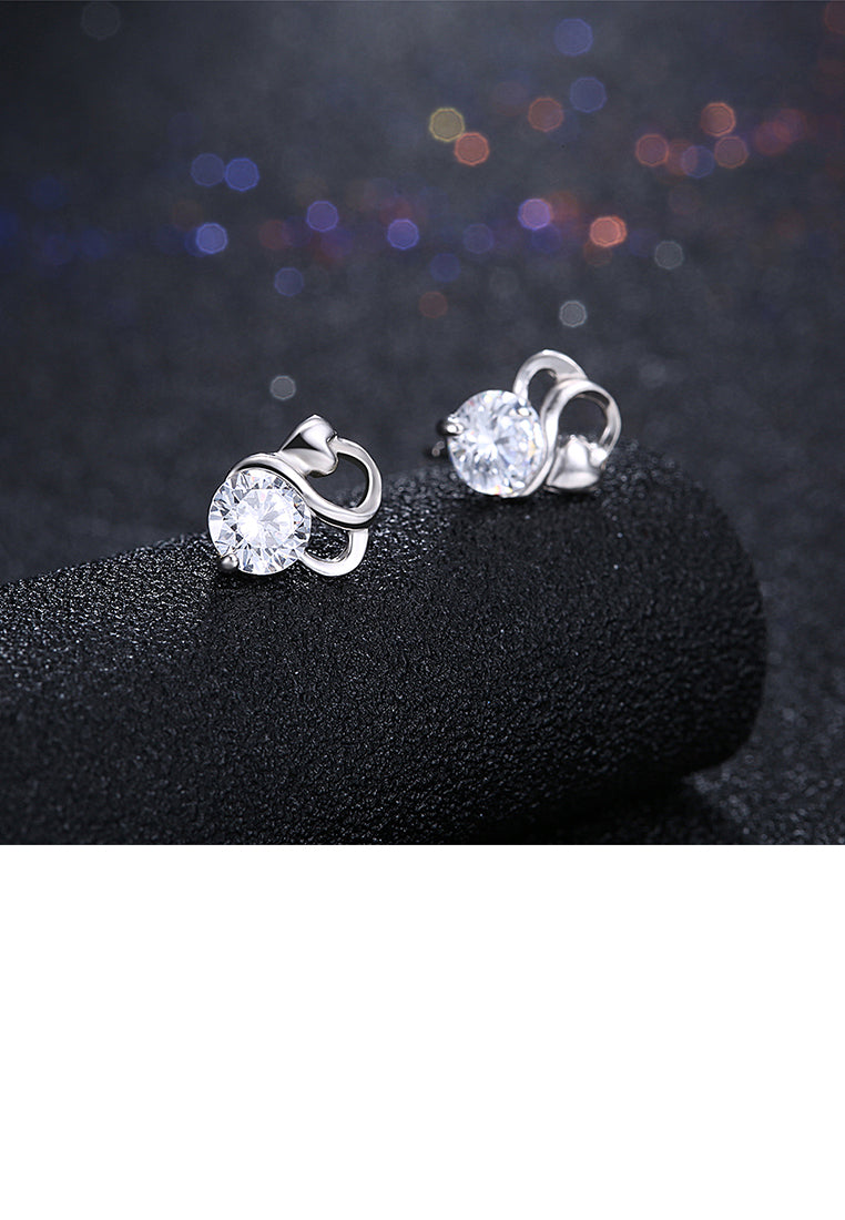 925 Sterling Silver Simple Elegant Exquisit Fashion Earrings and Ear Studs with Cubic Zircon