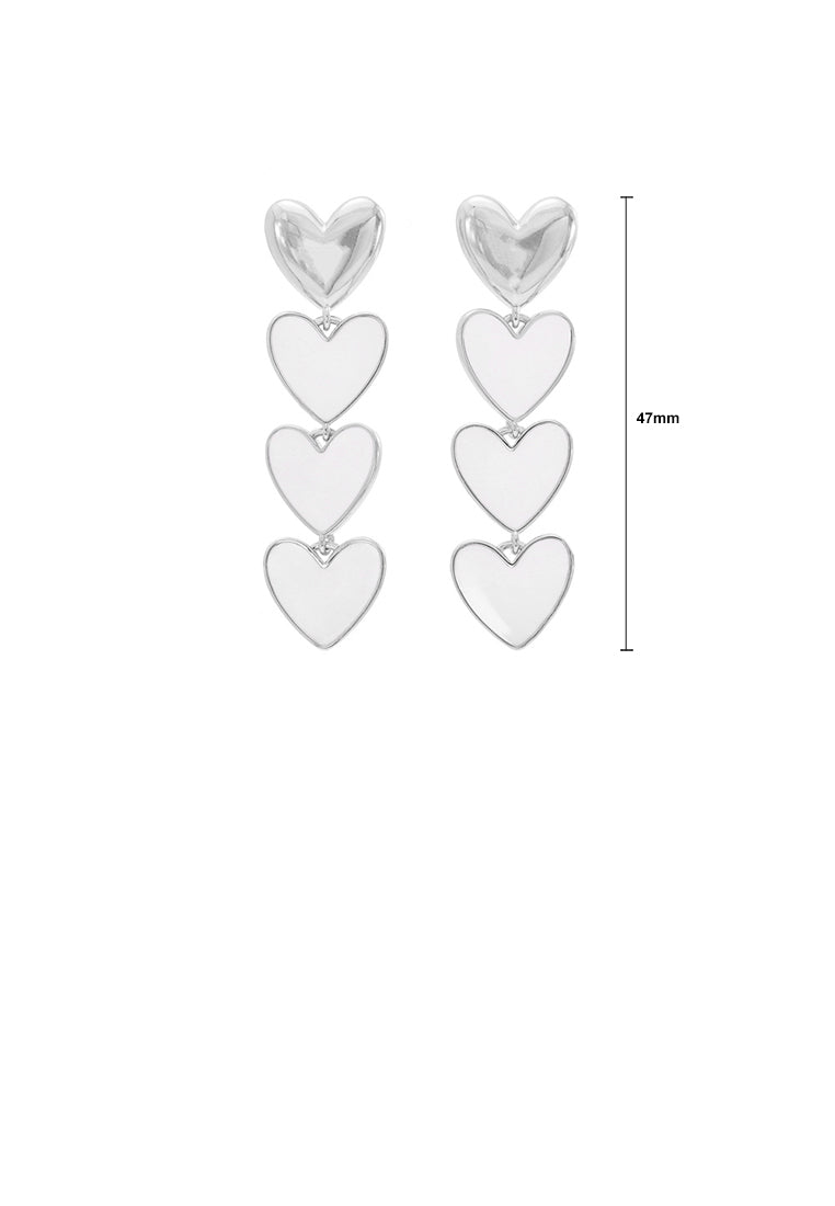 Fashion and Simple Heart-shaped Shell Tassel Earrings