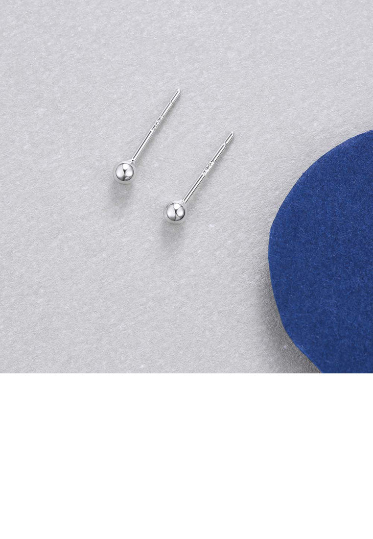 925 Sterling Silver Fashion Simple Fishtail Three-Piece Earrings with Cubic Zircon