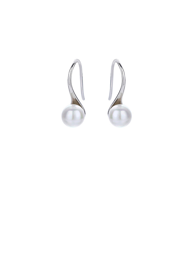 925 Sterling Silver Simple Fashion Freshwater Pearl Earrings - Luxurious Look