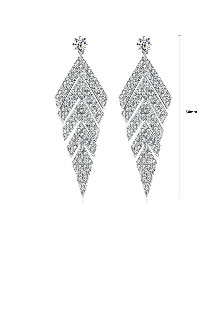 Bright Personality Geometric Earrings with Cubic Zirconia - Luxurious Look