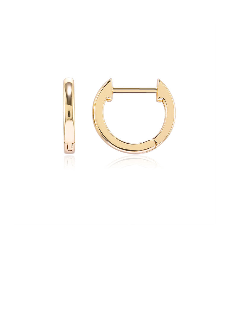 Simple Fashion Plated Gold Geometric Circle Stud Earrings