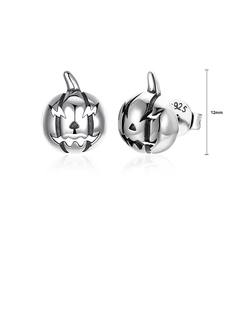 925 Sterling Silver Fashion Vintage Pumpkin Stud Earrings