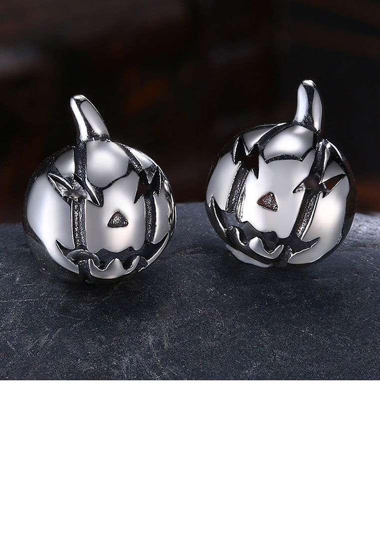 925 Sterling Silver Fashion Vintage Pumpkin Stud Earrings