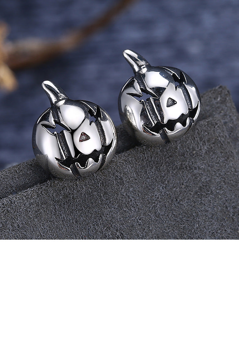925 Sterling Silver Fashion Vintage Pumpkin Stud Earrings
