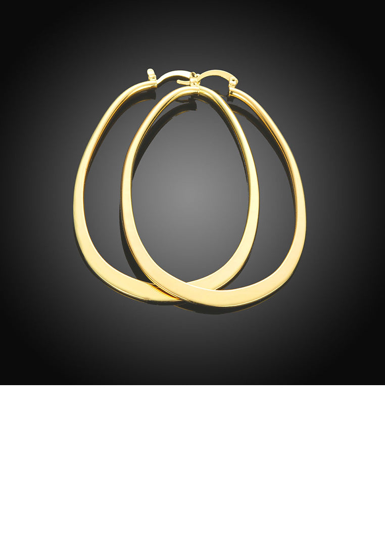 Simple and Fashion Plated Gold Geometric Earrings