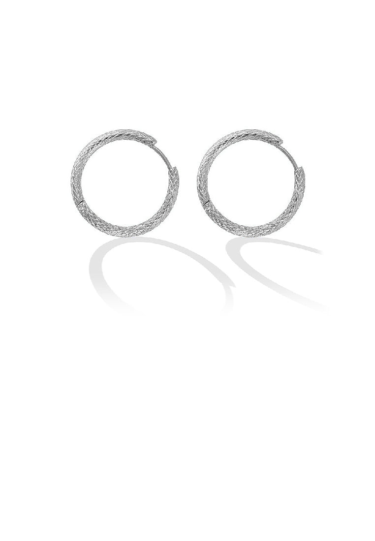 Simple Personality 316L Stainless Steel Pattern Geometric Circle Earrings