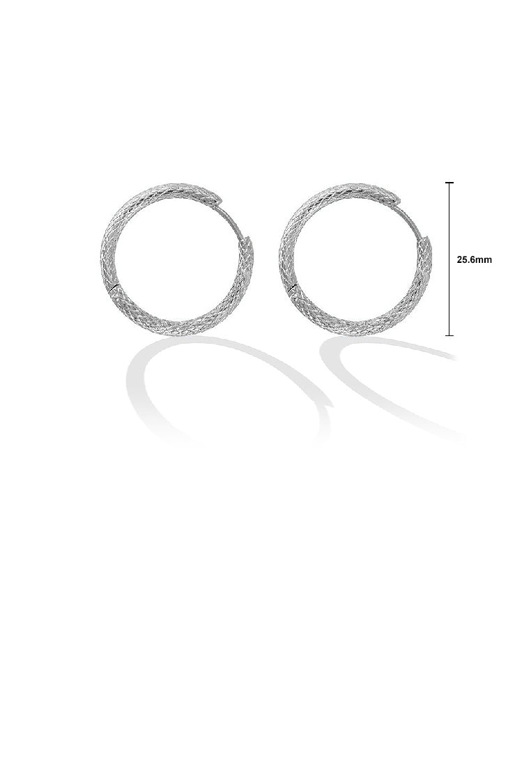 Simple Personality 316L Stainless Steel Pattern Geometric Circle Earrings