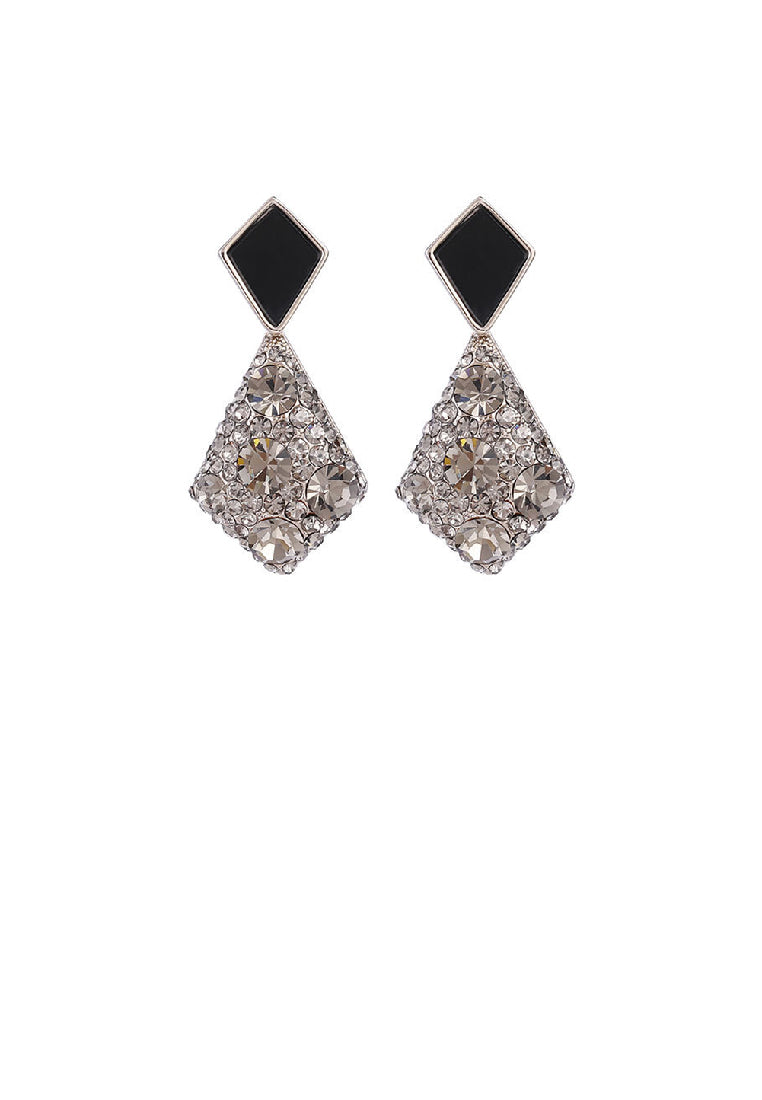 Fashion Personalized Rhombus Geometric Earrings with Cubic Zirconia - Luxurious Look