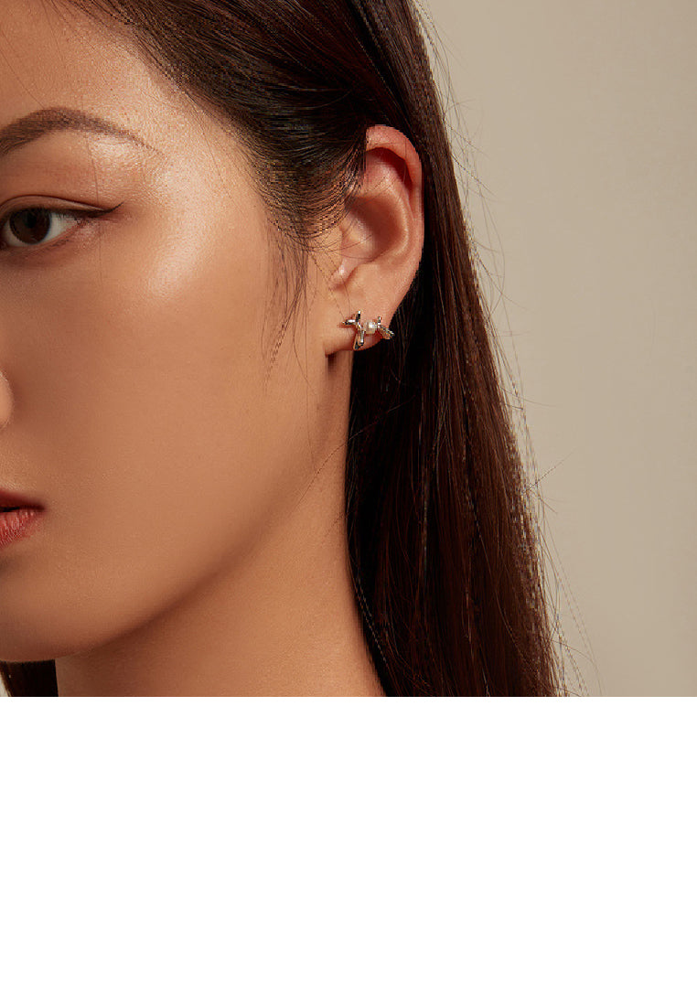 925 Sterling Silver Simple Cute Balloon Dog Imitation Pearl Stud Earrings - Luxurious Look