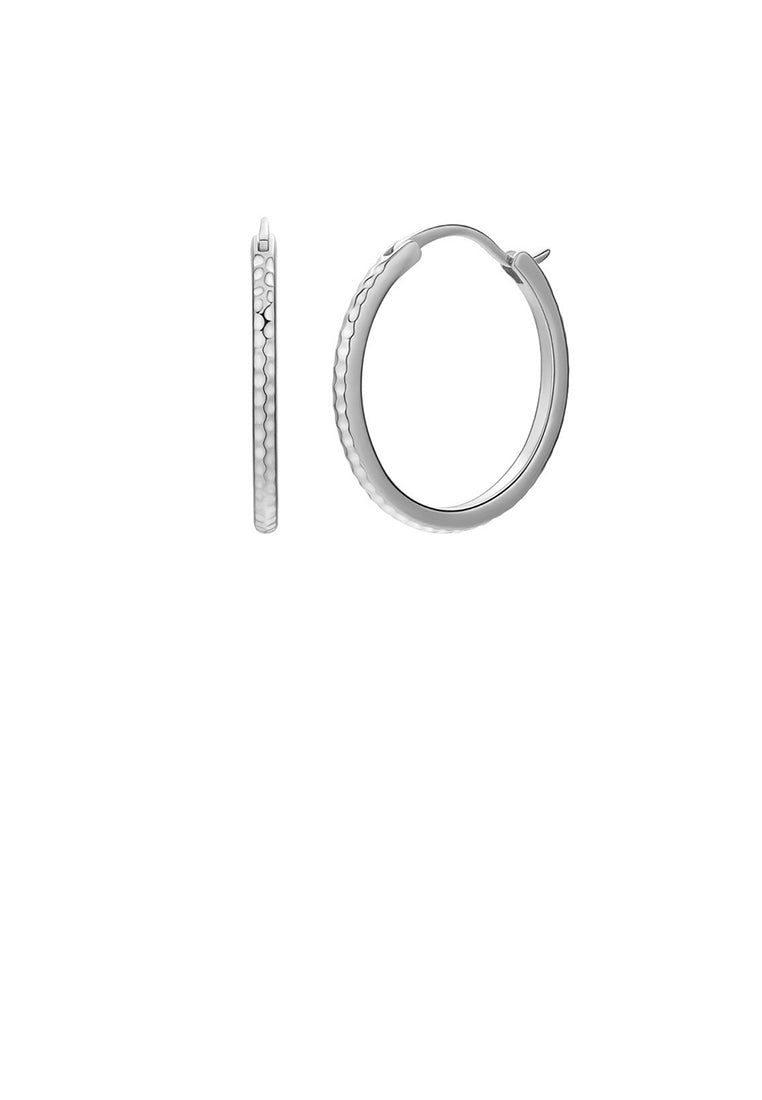 925 Sterling Silver Simple Temperament Polka Dot Pattern Geometric Circle Earrings