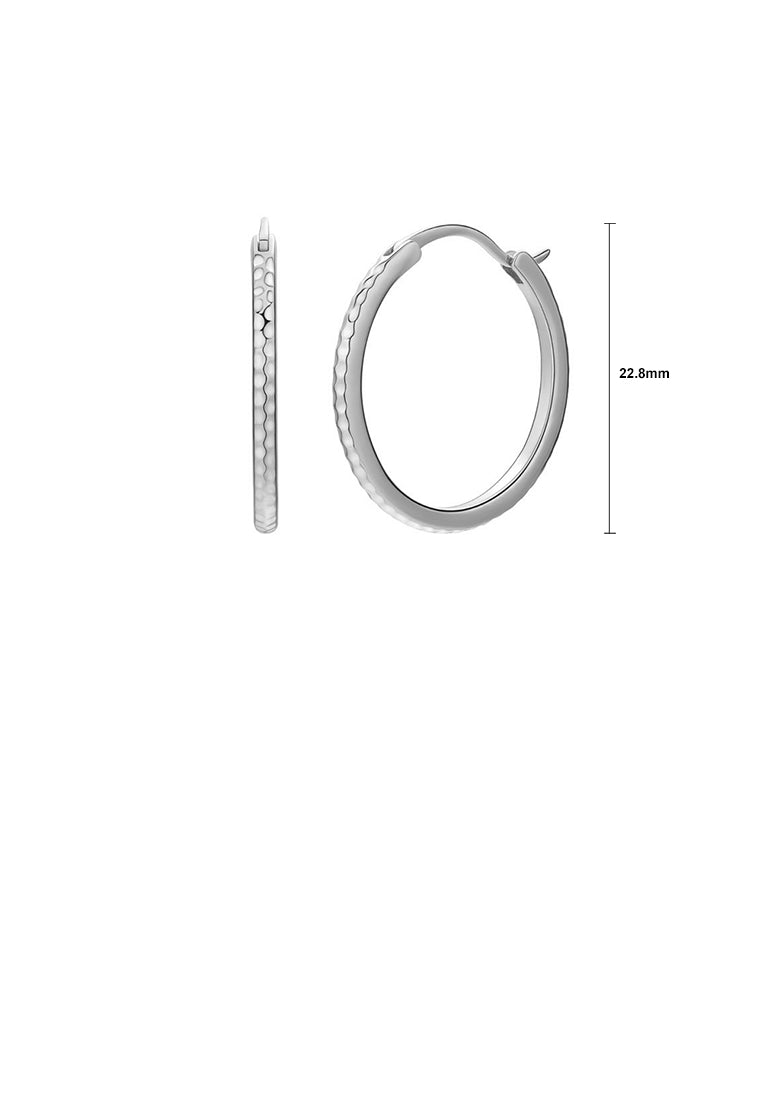 925 Sterling Silver Simple Temperament Polka Dot Pattern Geometric Circle Earrings