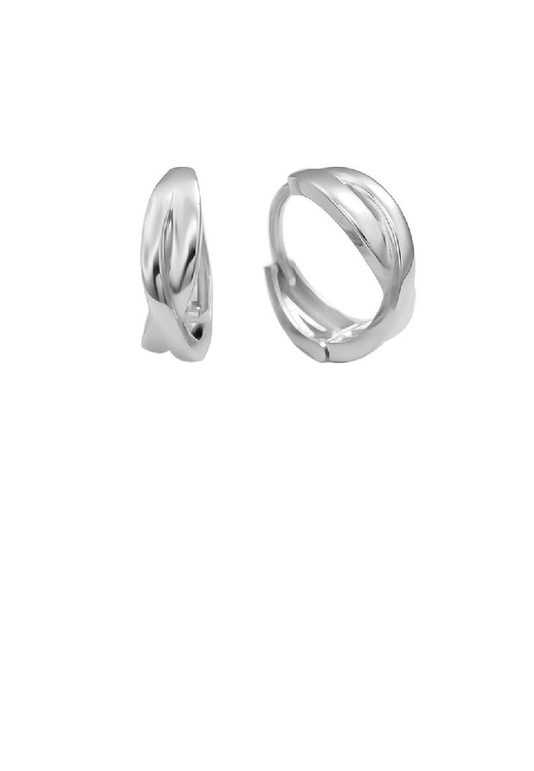 925 Sterling Silver Simple Personality Cross Geometric Earrings