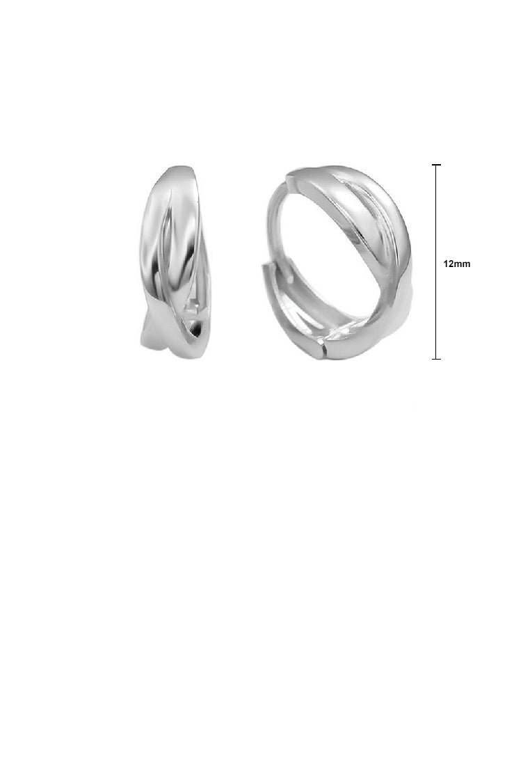 925 Sterling Silver Simple Personality Cross Geometric Earrings