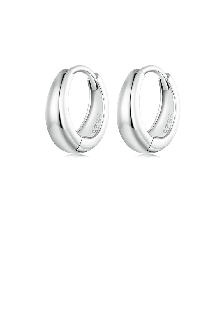 925 Sterling Silver Fashion Simple Geometric Circle Earrings