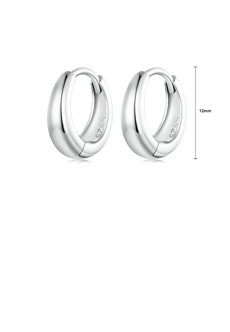 925 Sterling Silver Fashion Simple Geometric Circle Earrings