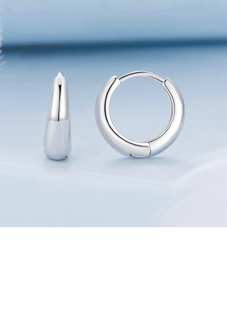 925 Sterling Silver Fashion Simple Geometric Circle Earrings