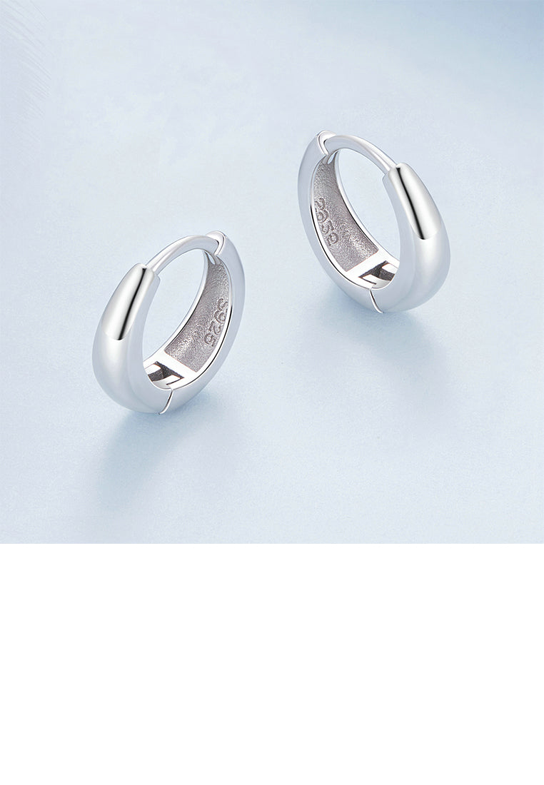 925 Sterling Silver Fashion Simple Geometric Circle Earrings