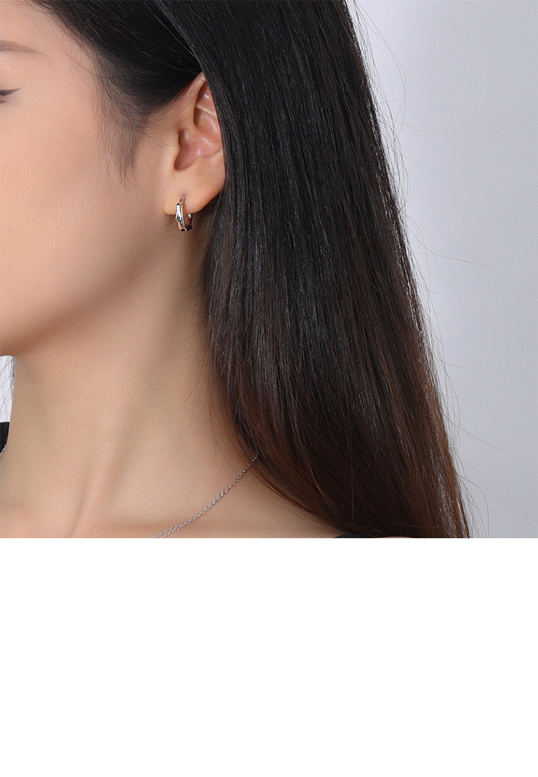 925 Sterling Silver Fashion Personality Irregular C-Shaped Geometric Stud Earrings