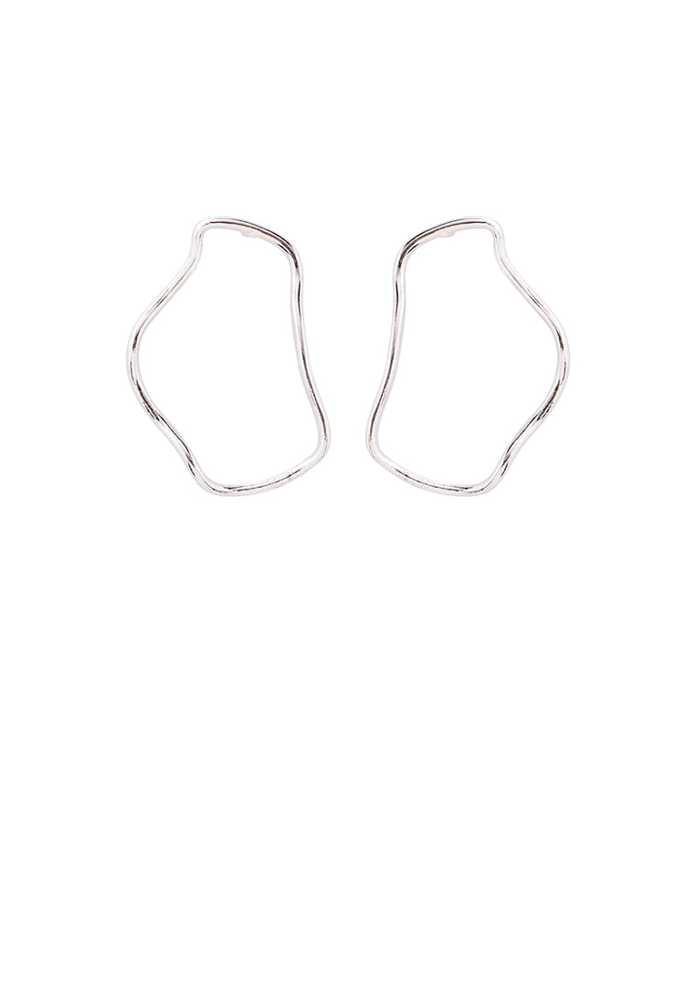 Simple and Personalized Hollow Irregular Geometric Stud Earrings